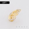 MULTI CZ BUTTERLFY WING TOP PUSHIN (THREADLESS) 316L SURGICAL STEEL LABRET SET